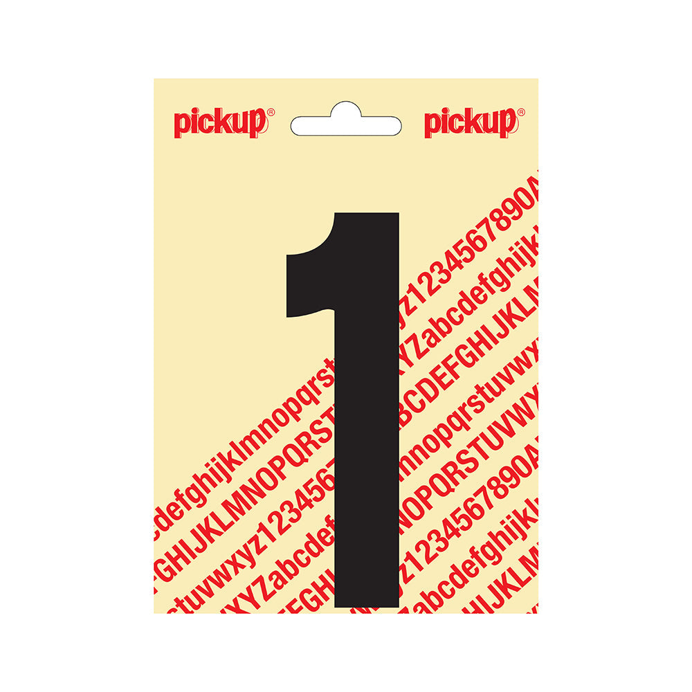 Plakcijfer Nobel 120mm zwart 1 - Nobel - 310021201 - EAN 8711234231314 - zelfklevend vinyl