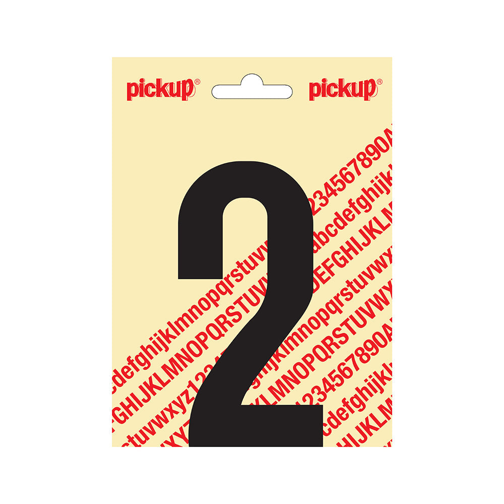 Plakcijfer Nobel 120mm zwart 2 - Nobel - 310021202 - EAN 8711234231321 - zelfklevend vinyl