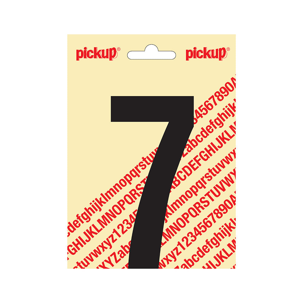 Plakcijfer Nobel 120mm zwart 7 - Nobel - 310021207 - EAN 8711234231376 - zelfklevend vinyl