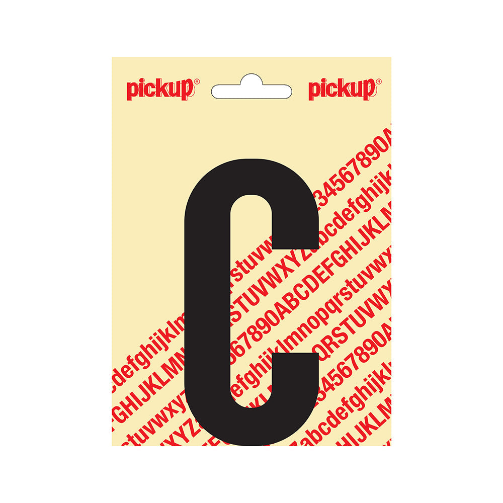 Plakletter Nobel 120mm zwart C - Nobel - 31002120C - EAN 8711234231024 - zelfklevend vinyl