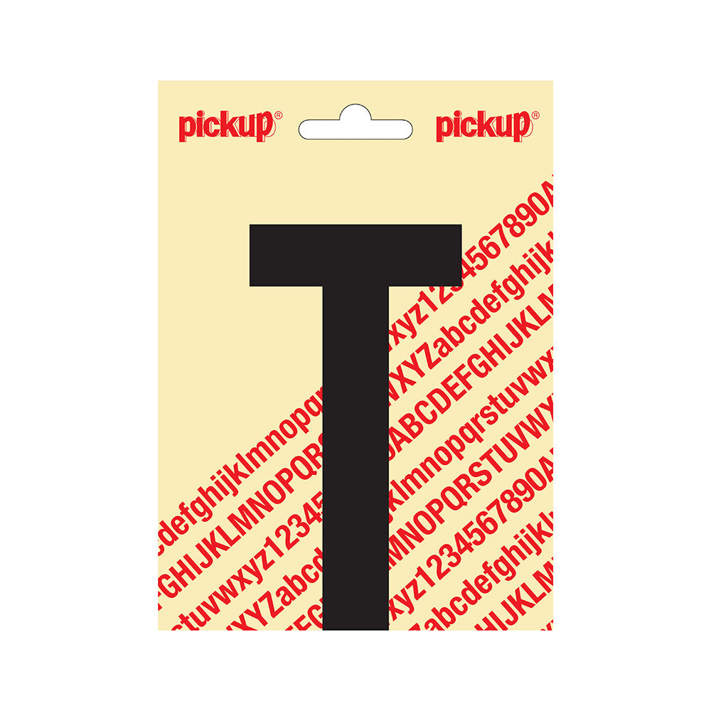 Plakletter Nobel 120mm zwart T - Nobel - 31002120T - EAN 8711234231192 - zelfklevend vinyl