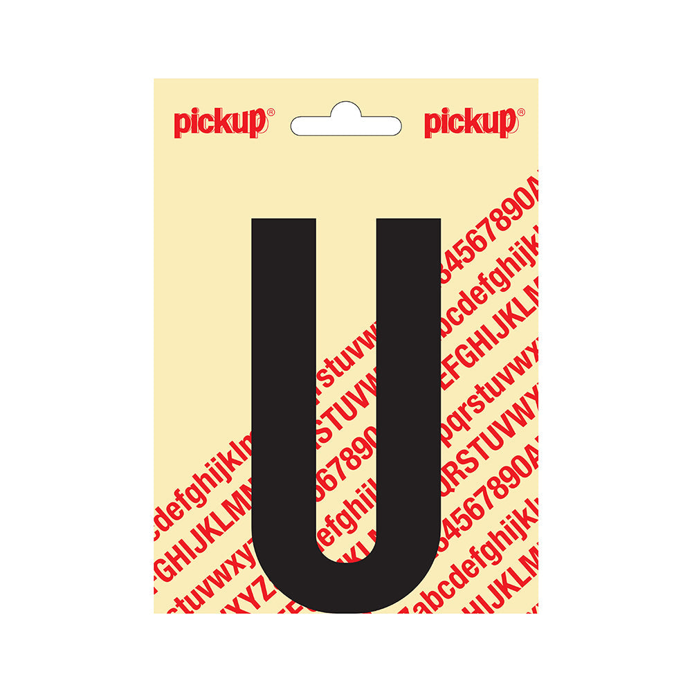 Plakletter Nobel 120mm zwart U - Nobel - 31002120U - EAN 8711234231208 - zelfklevend vinyl