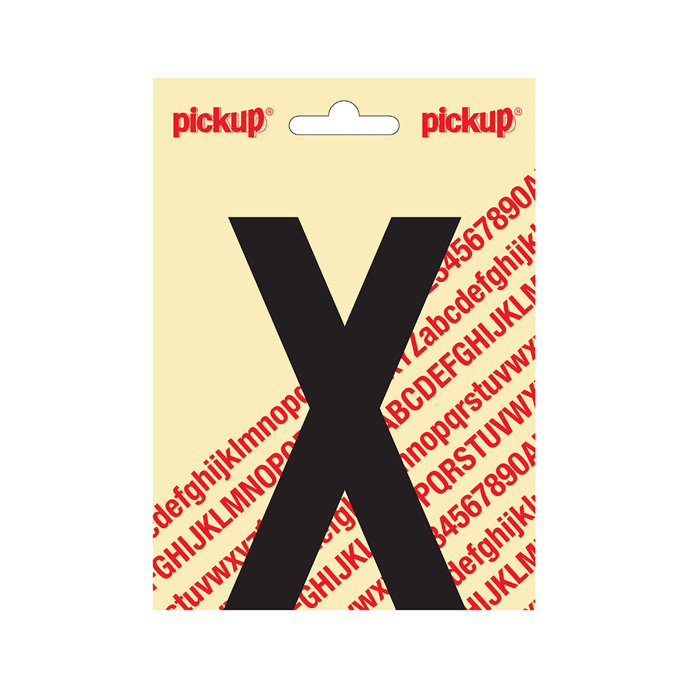 Plakletter Nobel 120mm zwart X - Nobel - 31002120X - EAN 8711234231239 - zelfklevend vinyl