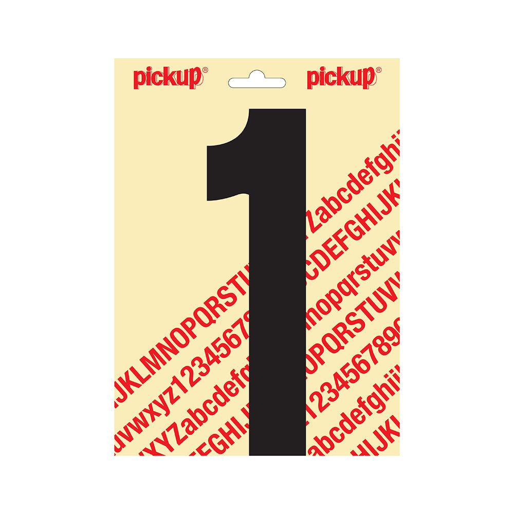 Plakcijfer Nobel 200mm zwart 1 - Nobel - 310022001 - EAN 8711234251312 - zelfklevend vinyl