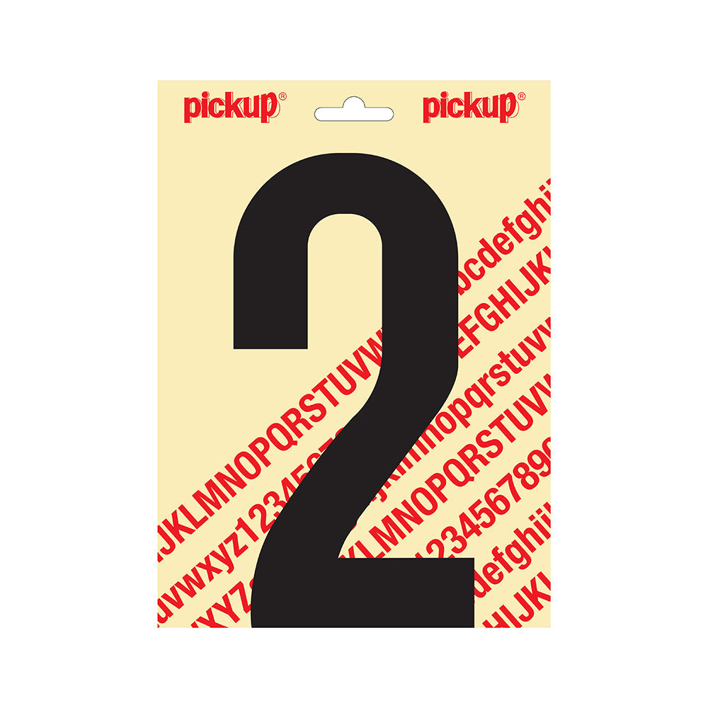 Plakcijfer Nobel 200mm zwart 2 - Nobel - 310022002 - EAN 8711234251329 - zelfklevend vinyl