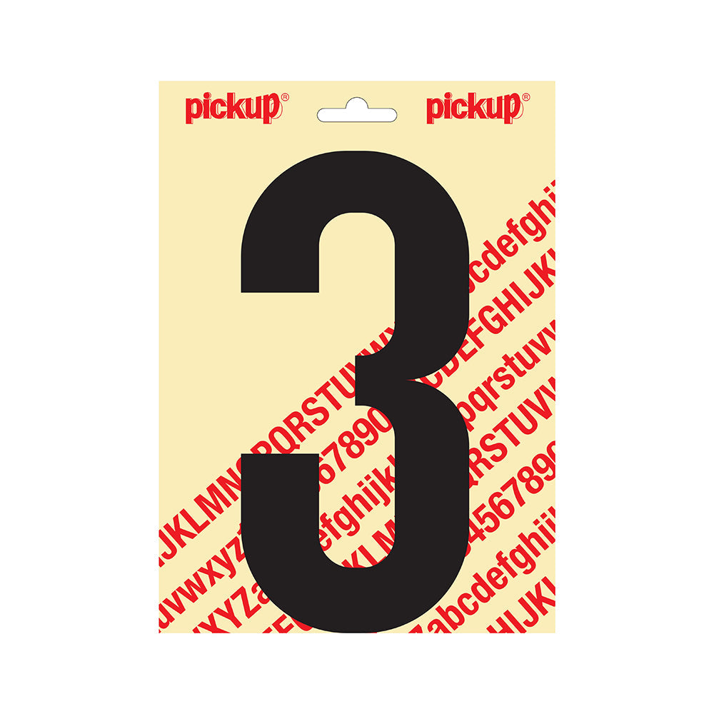 Plakcijfer Nobel 200mm zwart 3 - Nobel - 310022003 - EAN 8711234251336 - zelfklevend vinyl