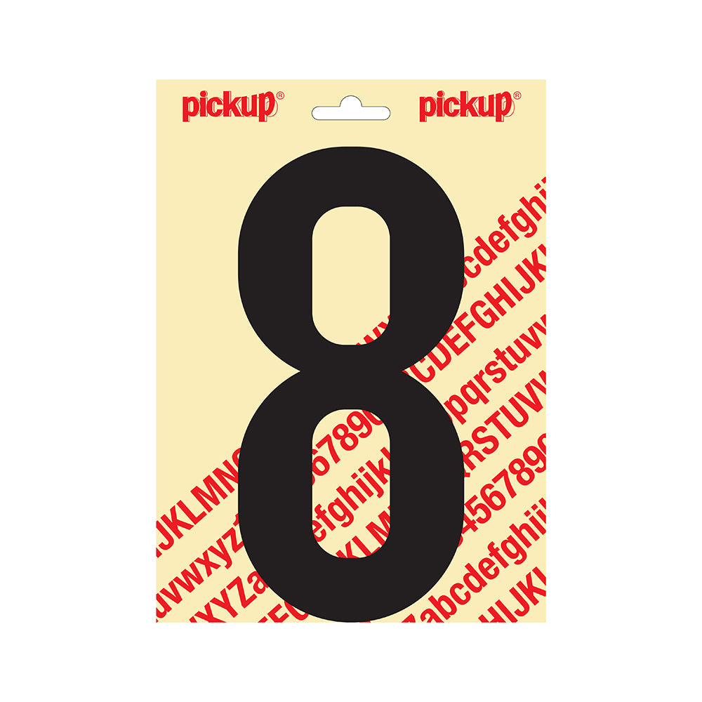 Plakcijfer Nobel 200mm zwart 8 - Nobel - 310022008 - EAN 8711234251381 - zelfklevend vinyl