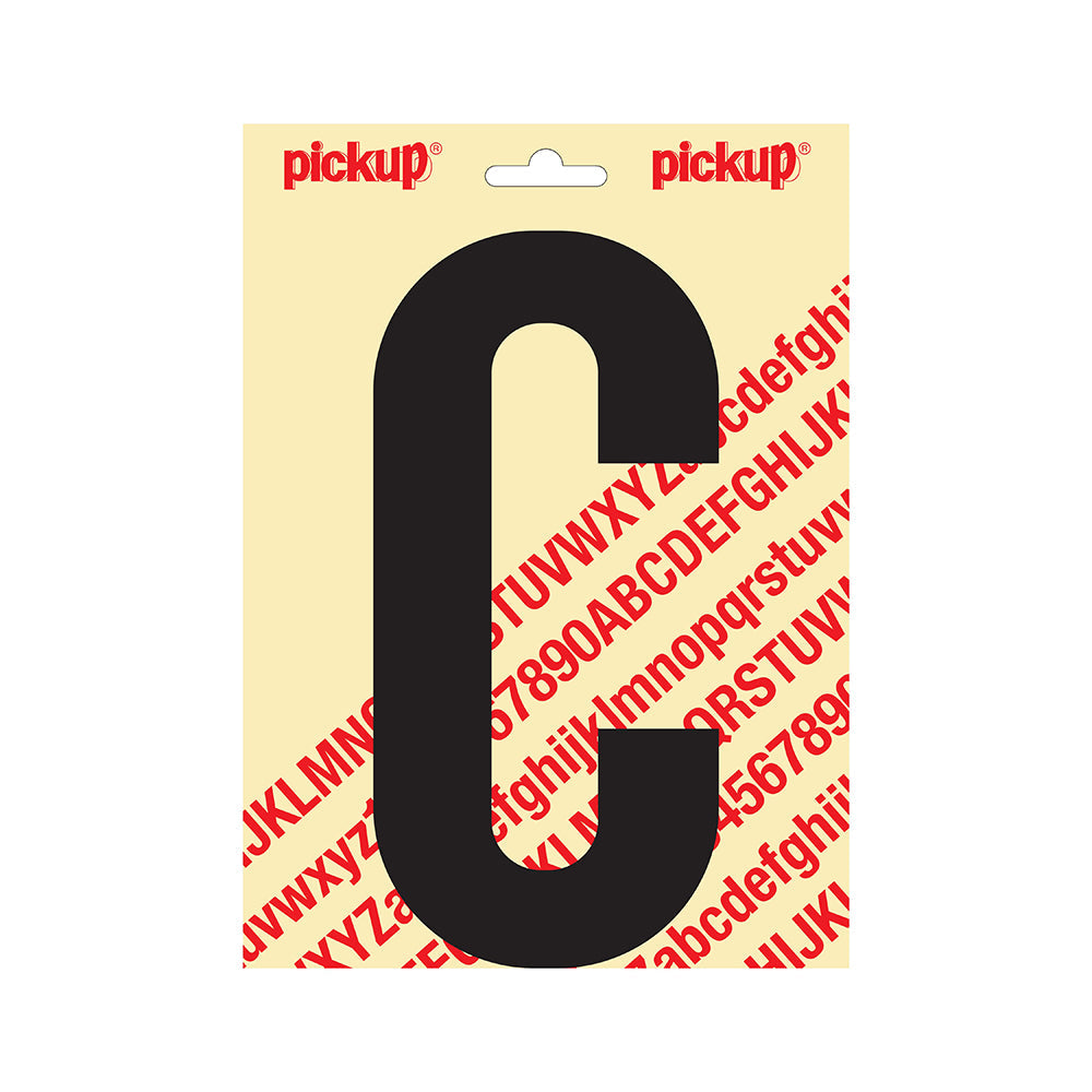 Plakletter Nobel 200mm zwart C - Nobel - 31002200C - EAN 8711234251022 - zelfklevend vinyl