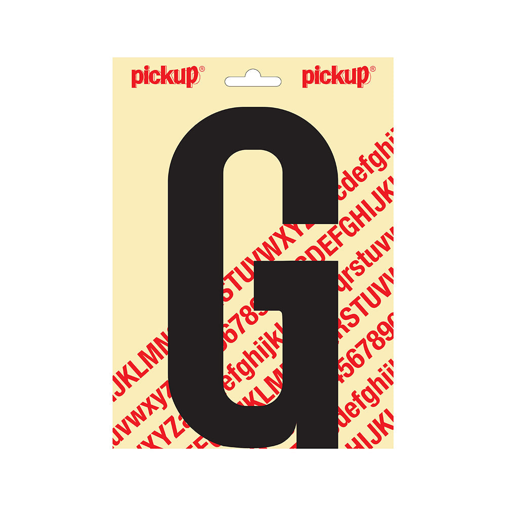 Plakletter Nobel 200mm zwart G - Nobel - 31002200G - EAN 8711234251060 - zelfklevend vinyl