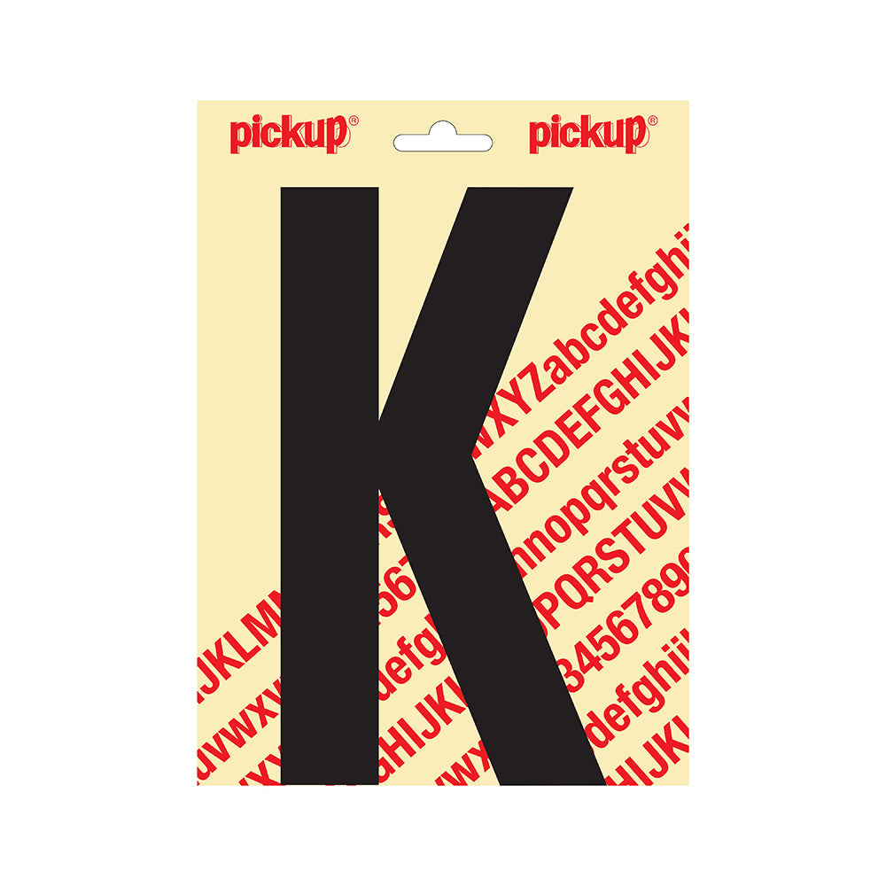 Plakletter Nobel 200mm zwart K - Nobel - 31002200K - EAN 8711234251107 - zelfklevend vinyl