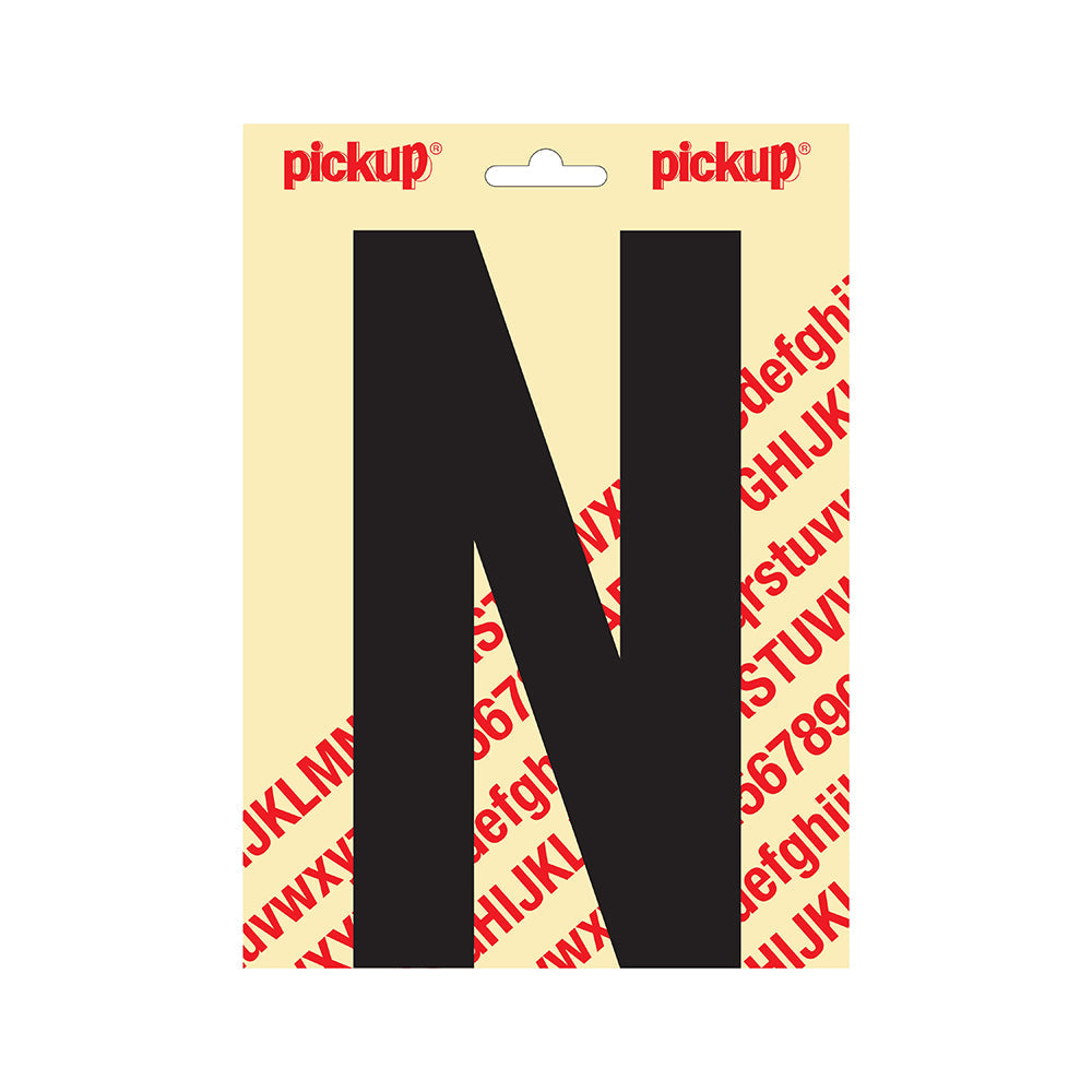 Plakletter Nobel 200mm zwart N - Nobel - 31002200N - EAN 8711234251138 - zelfklevend vinyl