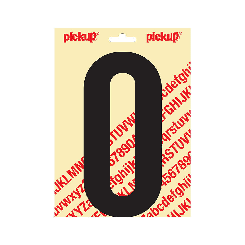 Plakletter Nobel 200mm zwart O - Nobel - 31002200O - EAN 8711234251145 - zelfklevend vinyl