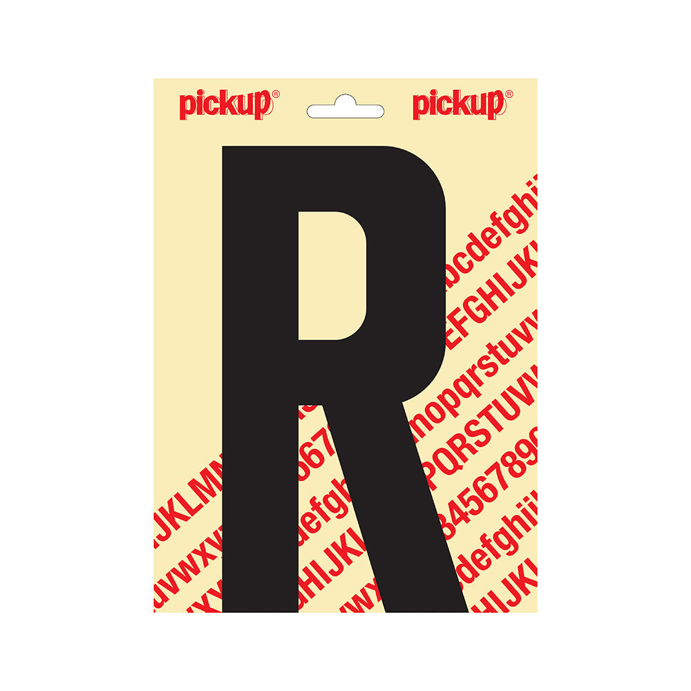 Plakletter Nobel 200mm zwart R - Nobel - 31002200R - EAN 8711234251176 - zelfklevend vinyl