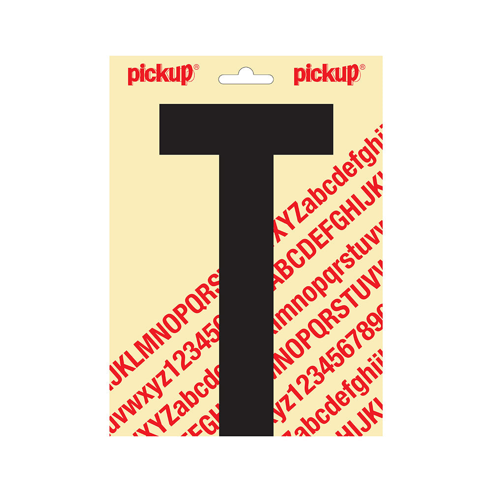 Plakletter Nobel 200mm zwart T - Nobel - 31002200T - EAN 8711234251190 - zelfklevend vinyl