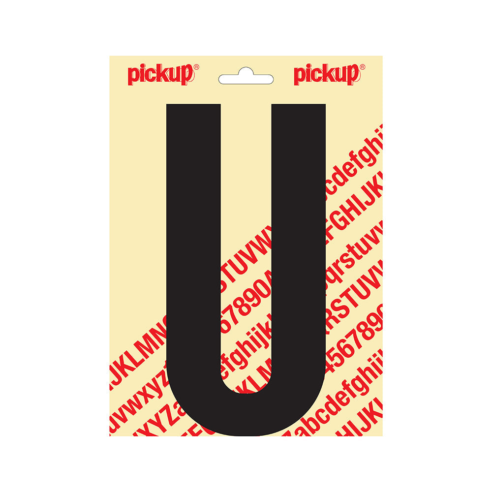 Plakletter Nobel 200mm zwart U - Nobel - 31002200U - EAN 8711234251206 - zelfklevend vinyl