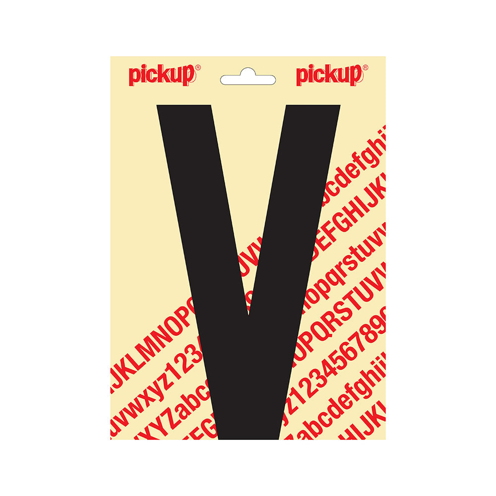 Plakletter Nobel 200mm zwart V - Nobel - 31002200V - EAN 8711234251213 - zelfklevend vinyl