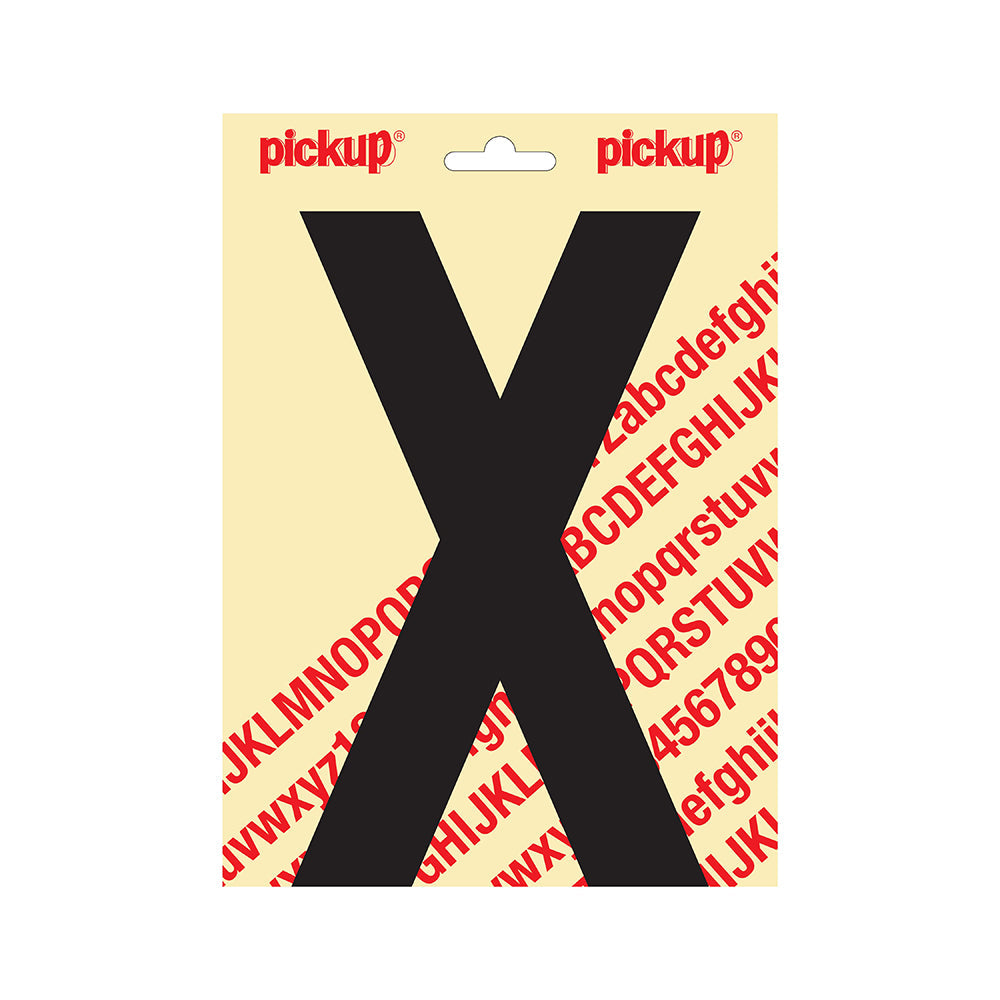 Plakletter Nobel 200mm zwart X - Nobel - 31002200X - EAN 8711234251237 - zelfklevend vinyl