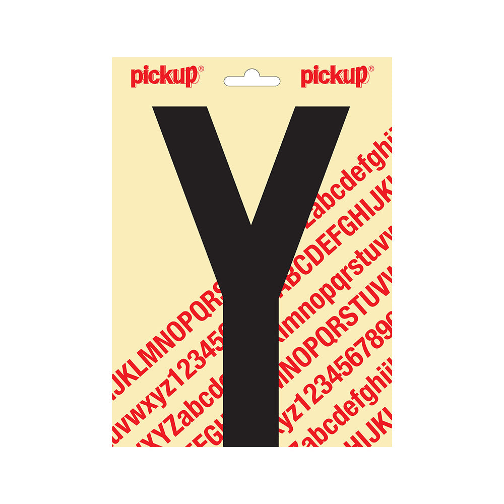 Plakletter Nobel 200mm zwart Y - Nobel - 31002200Y - EAN 8711234251244 - zelfklevend vinyl