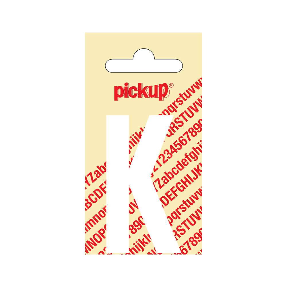 Plakletter Nobel 60 mm wit K - Nobel - 31012060K - EAN 8711234212108 - zelfklevend vinyl