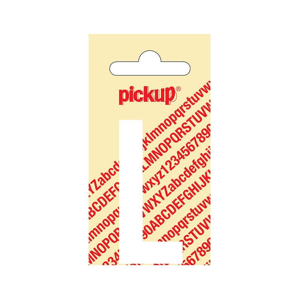 Plakletter Nobel 60 mm wit L - Nobel - 31012060L - EAN 8711234212115 - zelfklevend vinyl