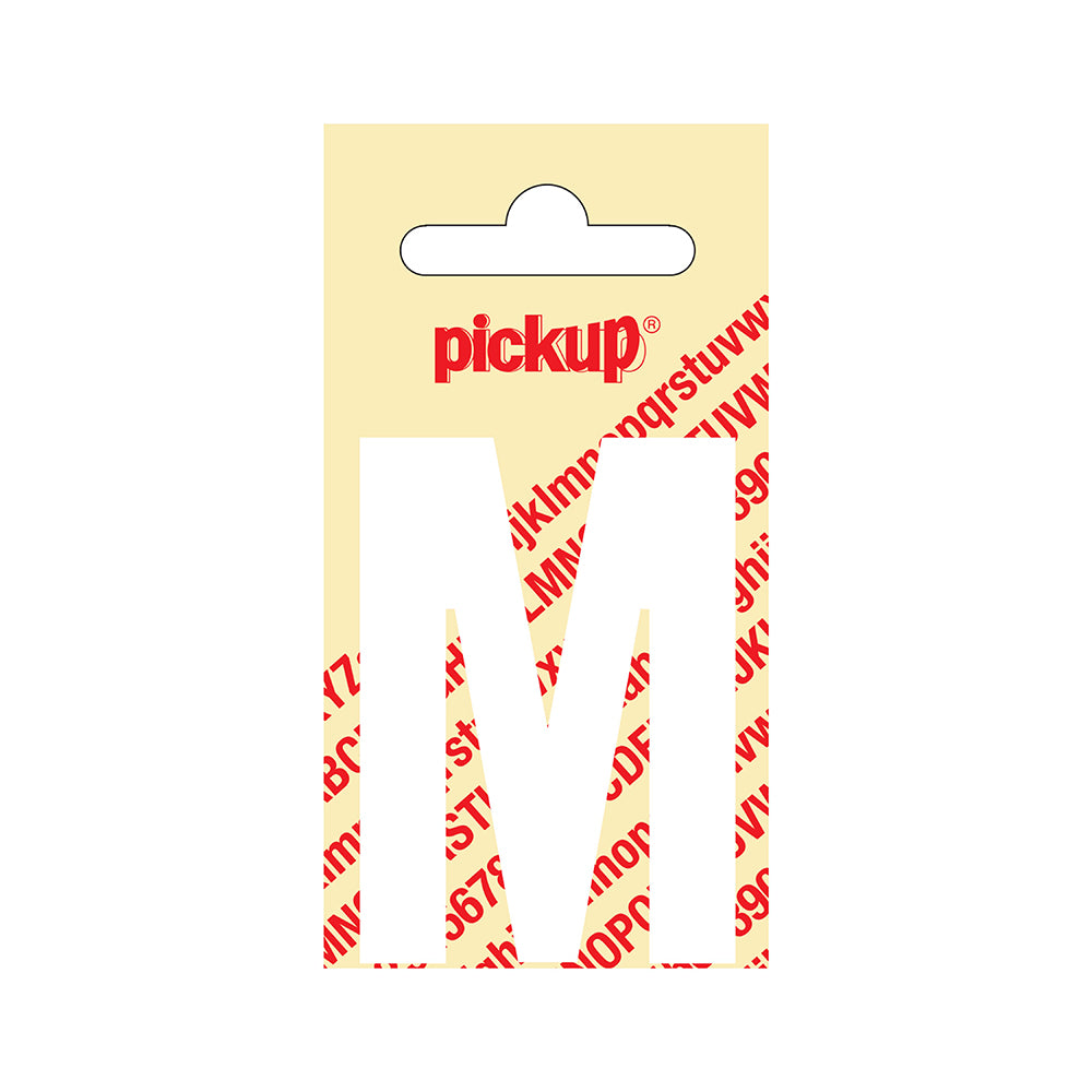 Plakletter Nobel 60 mm wit M - Nobel - 31012060M - EAN 8711234212122 - zelfklevend vinyl