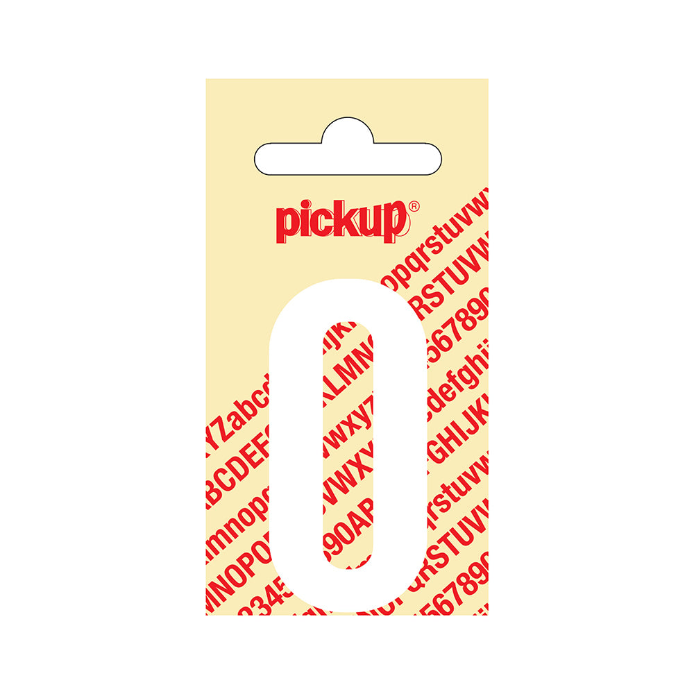 Plakletter Nobel 60 mm wit O - Nobel - 31012060O - EAN 8711234212146 - zelfklevend vinyl