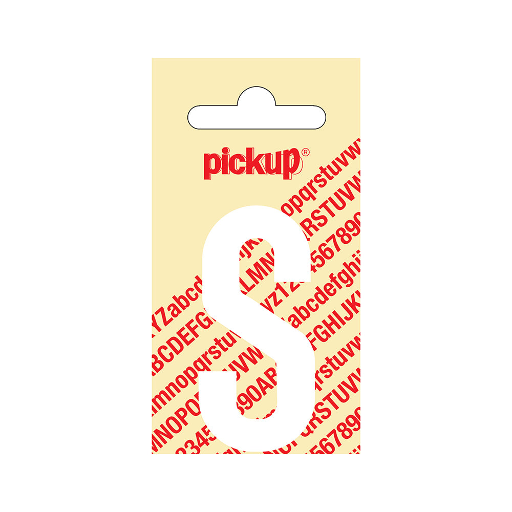 Plakletter Nobel 60 mm wit S - Nobel - 31012060S - EAN 8711234212184 - zelfklevend vinyl