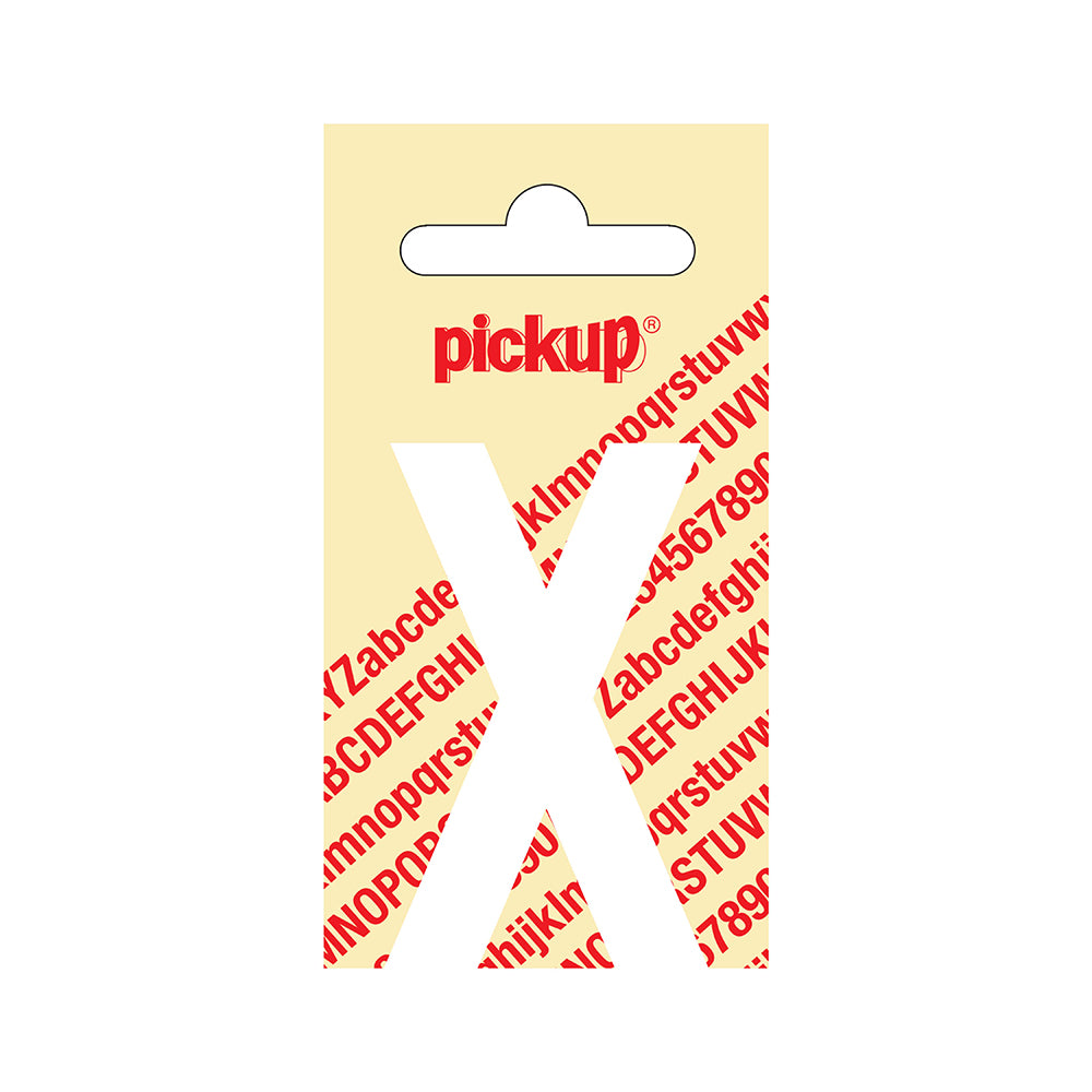 Plakletter Nobel 60 mm wit X - Nobel - 31012060X - EAN 8711234212238 - zelfklevend vinyl