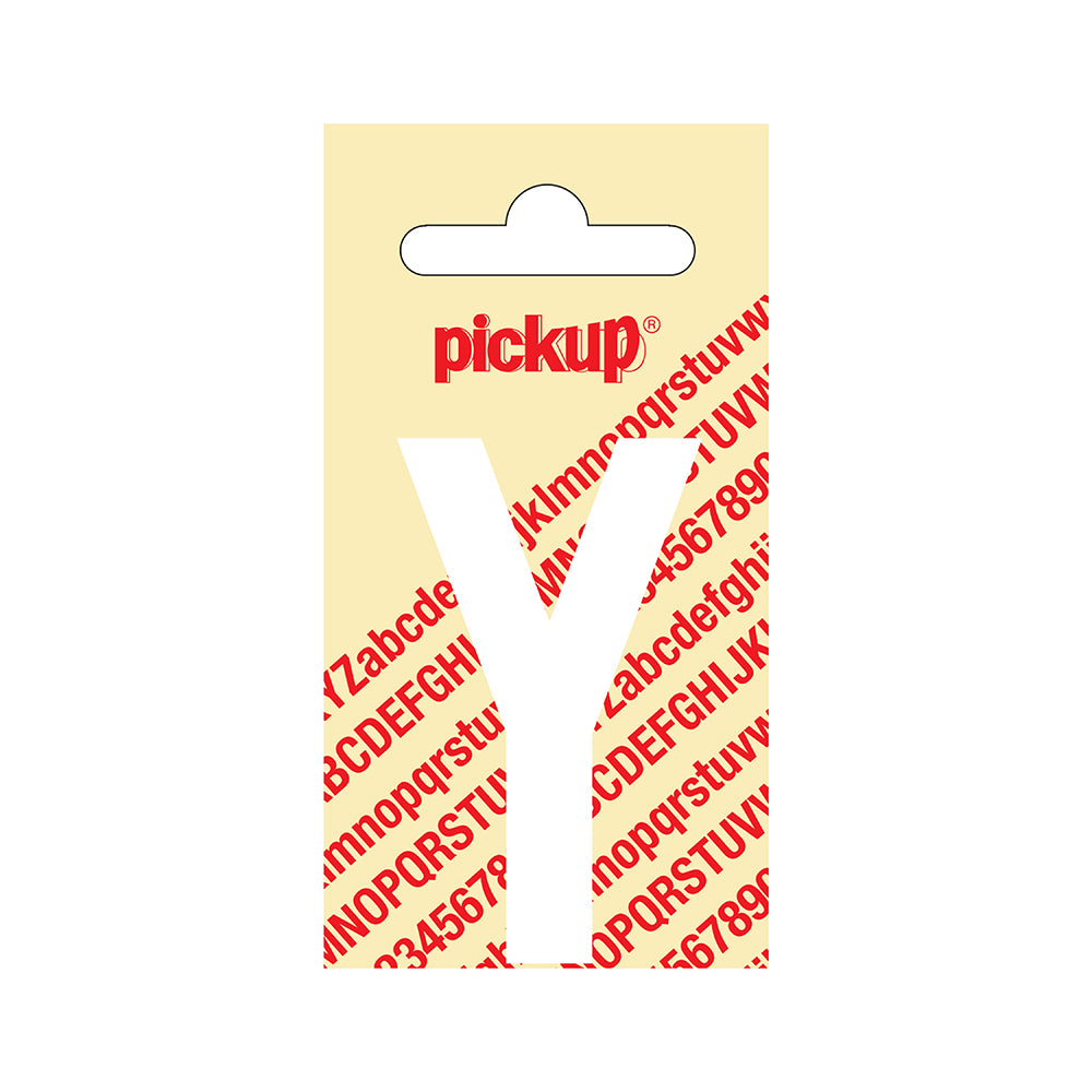 Plakletter Nobel 60 mm wit Y - Nobel - 31012060Y - EAN 8711234212245 - zelfklevend vinyl