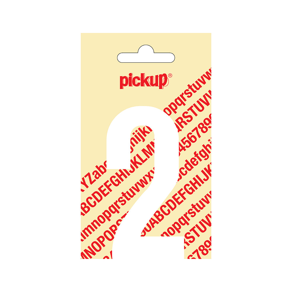 Plakcijfer Nobel 90 mm wit 2 - Nobel - 310120902 - EAN 8711234222329 - zelfklevend vinyl