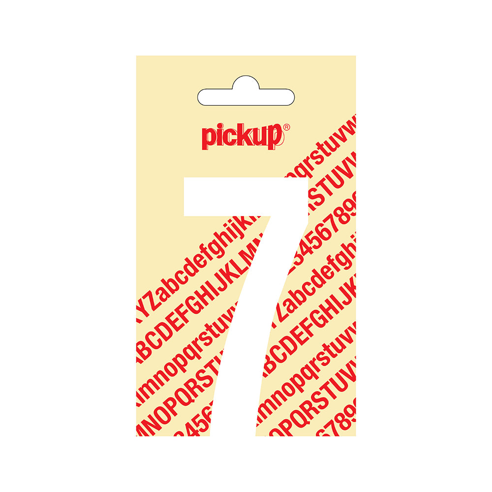 Plakcijfer Nobel 90 mm wit 7 - Nobel - 310120907 - EAN 8711234222374 - zelfklevend vinyl