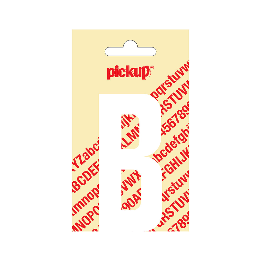 Plakletter Nobel 90 mm wit B - Nobel - 31012090B - EAN 8711234222015 - zelfklevend vinyl