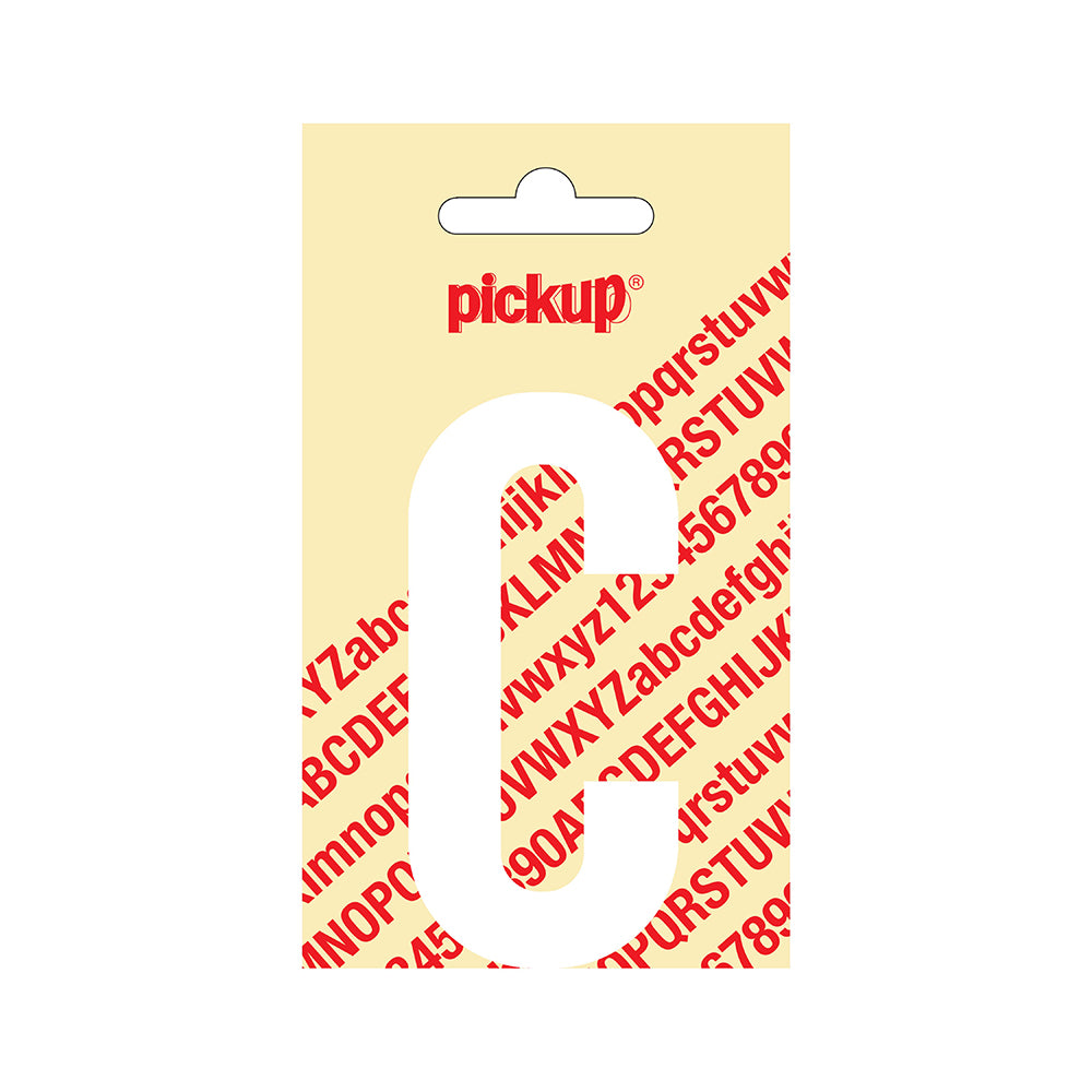 Plakletter Nobel 90 mm wit C - Nobel - 31012090C - EAN 8711234222022 - zelfklevend vinyl