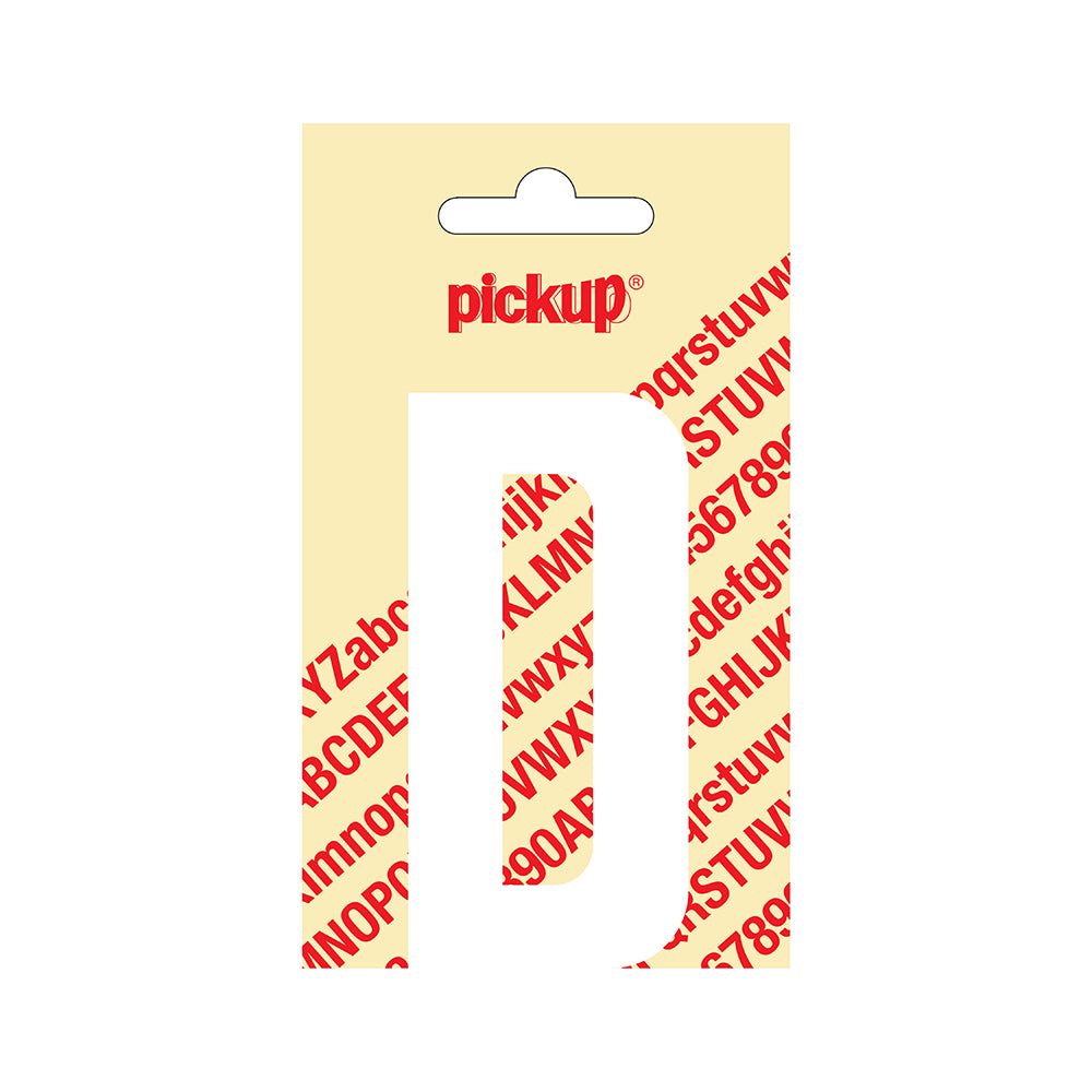 Plakletter Nobel 90 mm wit D - Nobel - 31012090D - EAN 8711234222039 - zelfklevend vinyl