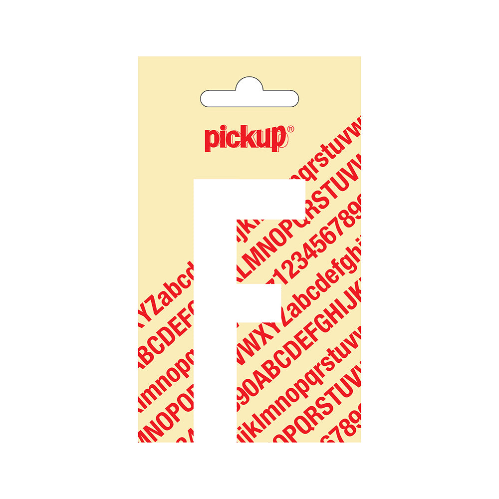 Plakletter Nobel 90 mm wit F - Nobel - 31012090F - EAN 8711234222053 - zelfklevend vinyl