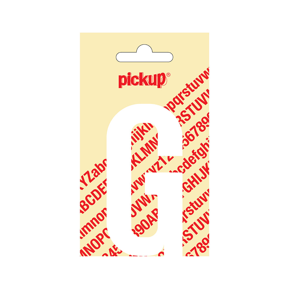 Plakletter Nobel 90 mm wit G - Nobel - 31012090G - EAN 8711234222060 - zelfklevend vinyl