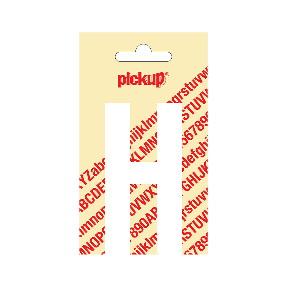 Plakletter Nobel 90 mm wit H - Nobel - 31012090H - EAN 8711234222077 - zelfklevend vinyl