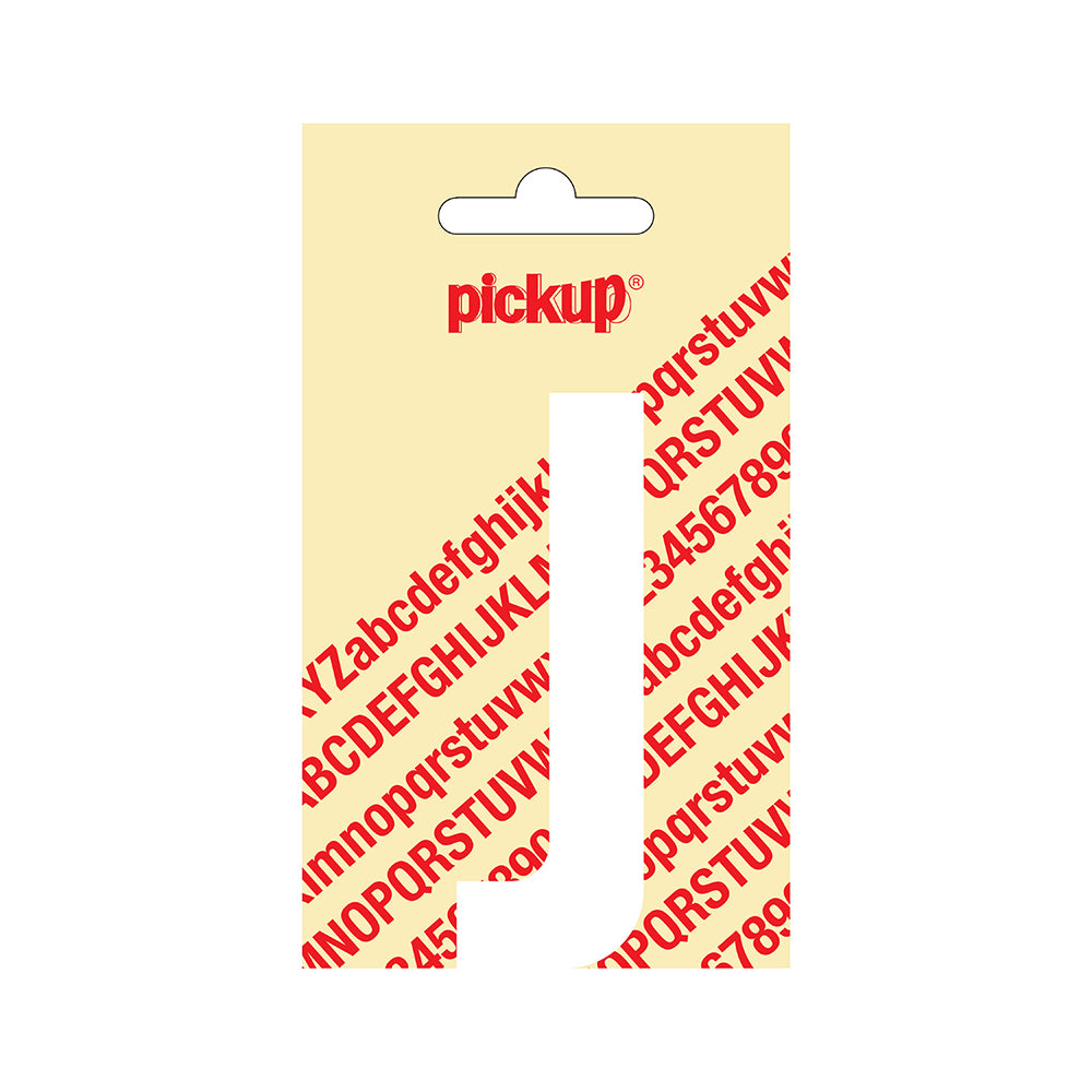 Plakletter Nobel 90 mm wit J - Nobel - 31012090J - EAN 8711234222091 - zelfklevend vinyl