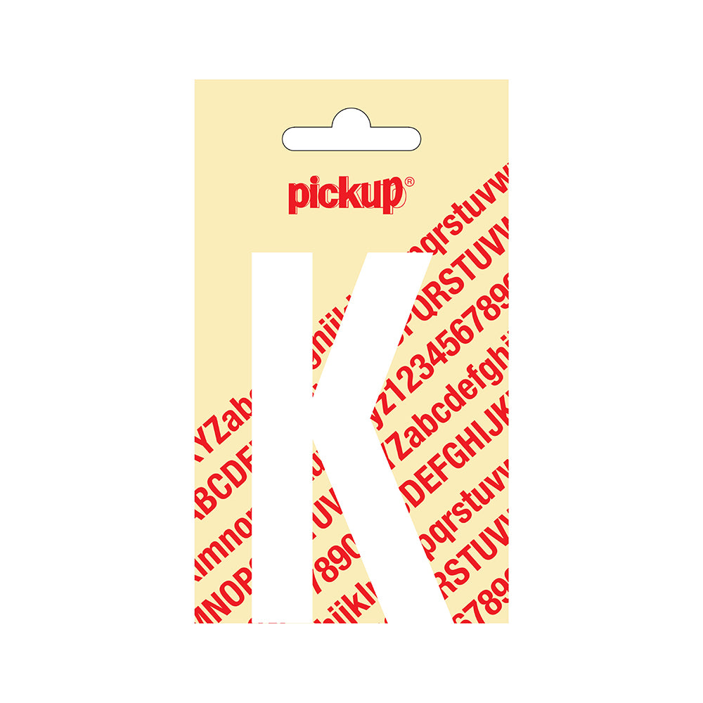 Plakletter Nobel 90 mm wit K - Nobel - 31012090K - EAN 8711234222107 - zelfklevend vinyl