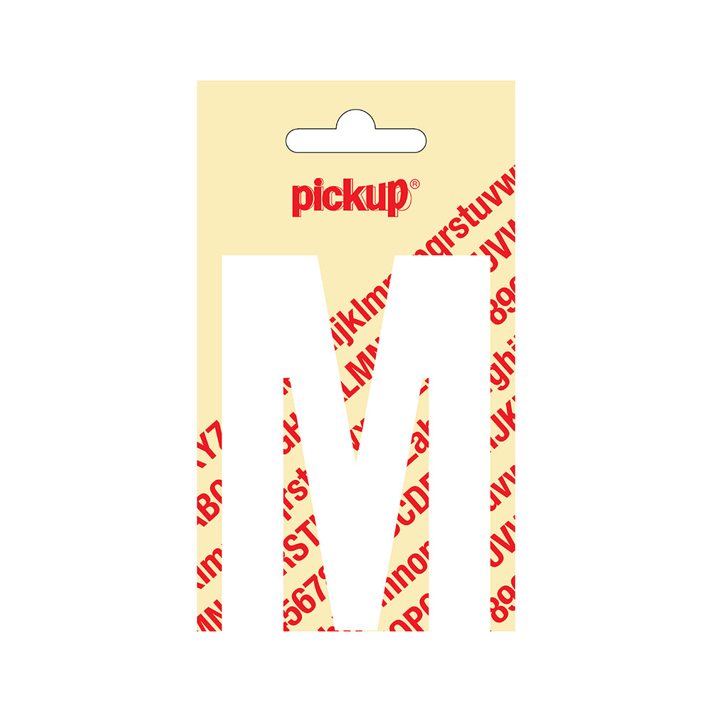 Plakletter Nobel 90 mm wit M - Nobel - 31012090M - EAN 8711234222121 - zelfklevend vinyl