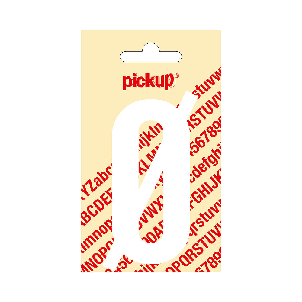 Plakletter Nobel 90 mm wit Ø - Nobel - 31012090OE - EAN 8711234211903 - zelfklevend vinyl