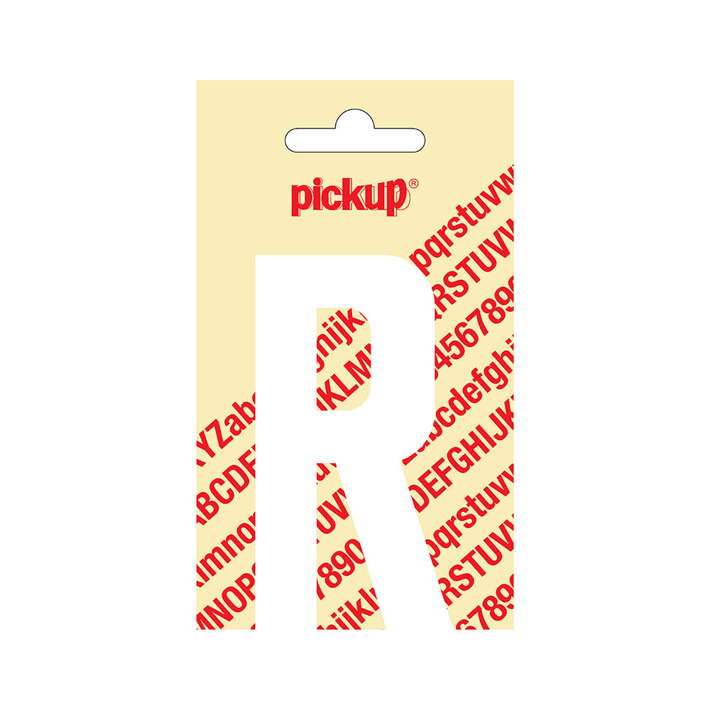 Plakletter Nobel 90 mm wit R - Nobel - 31012090R - EAN 8711234222176 - zelfklevend vinyl