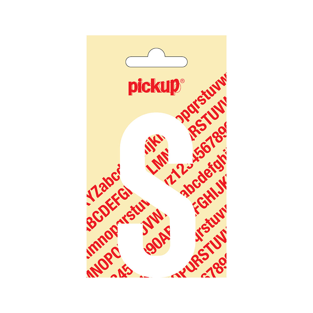 Plakletter Nobel 90 mm wit S - Nobel - 31012090S - EAN 8711234222183 - zelfklevend vinyl