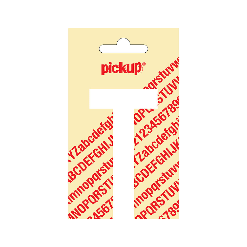 Plakletter Nobel 90 mm wit T - Nobel - 31012090T - EAN 8711234222190 - zelfklevend vinyl