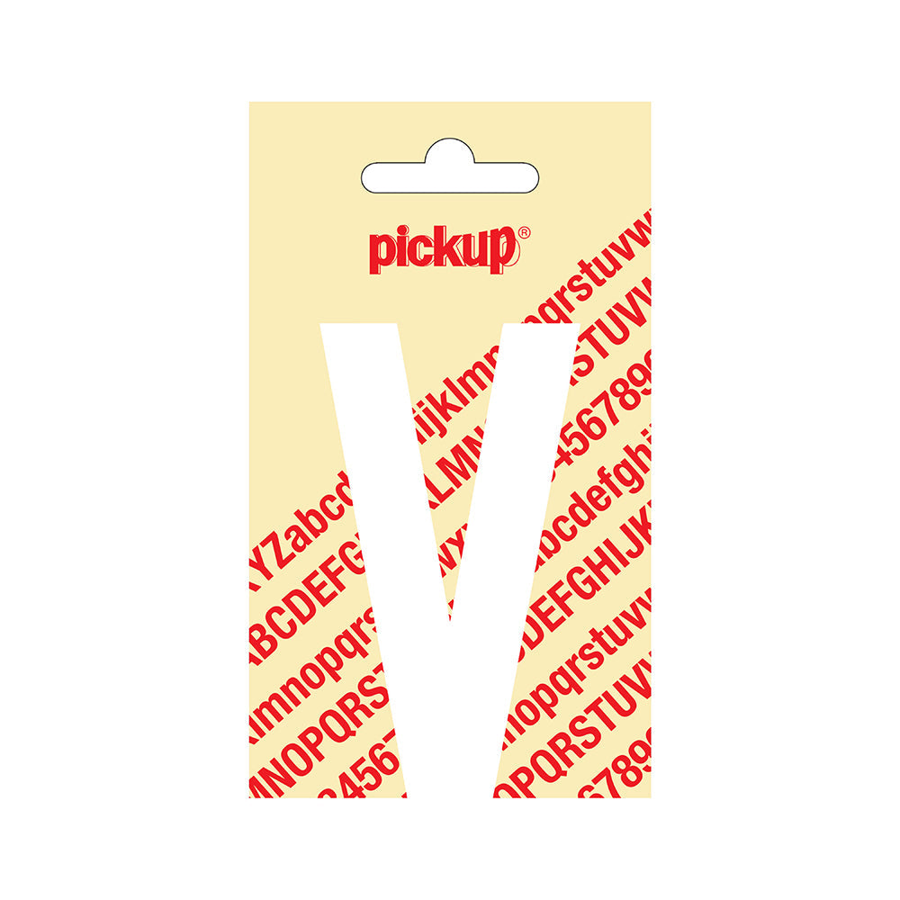 Plakletter Nobel 90 mm wit V - Nobel - 31012090V - EAN 8711234222213 - zelfklevend vinyl