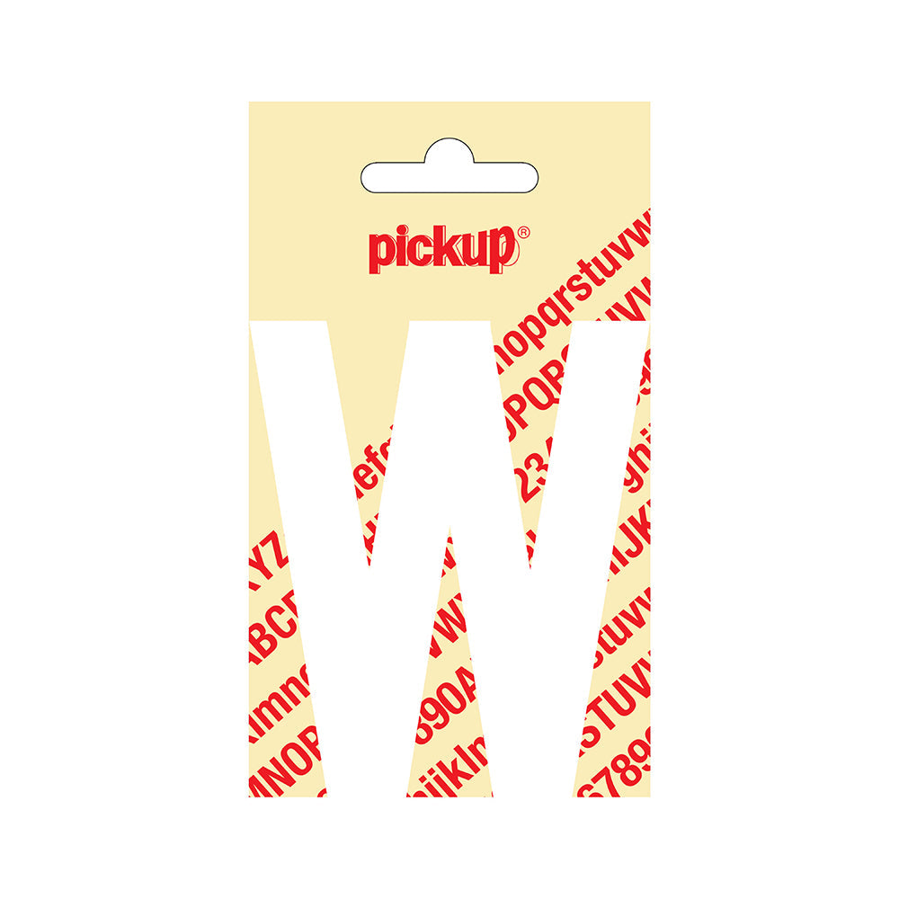 Plakletter Nobel 90 mm wit W - Nobel - 31012090W - EAN 8711234222220 - zelfklevend vinyl