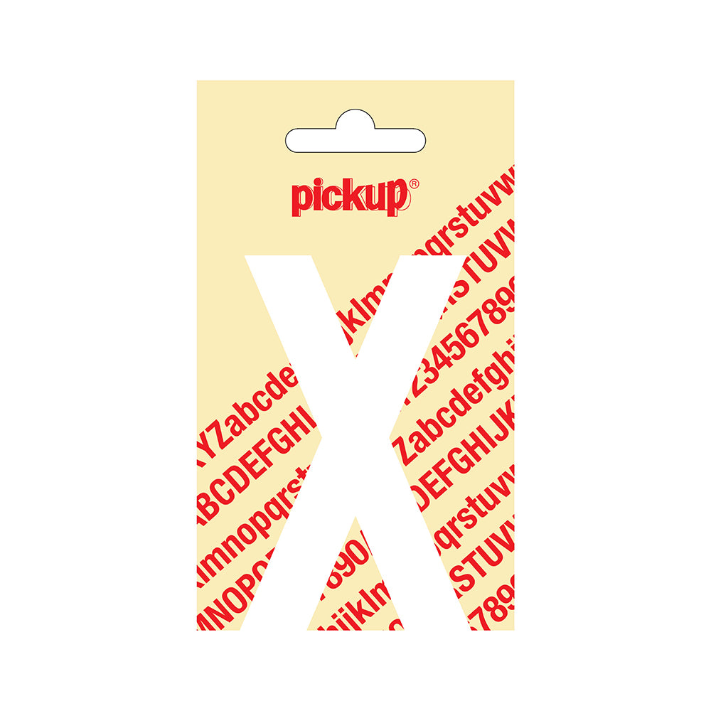 Plakletter Nobel 90 mm wit X - Nobel - 31012090X - EAN 8711234222237 - zelfklevend vinyl