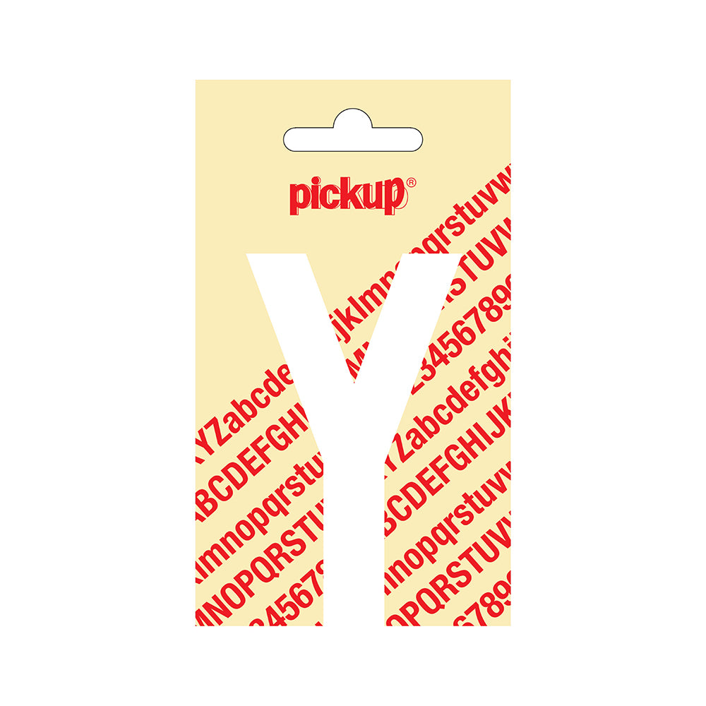 Plakletter Nobel 90 mm wit Y - Nobel - 31012090Y - EAN 8711234222244 - zelfklevend vinyl