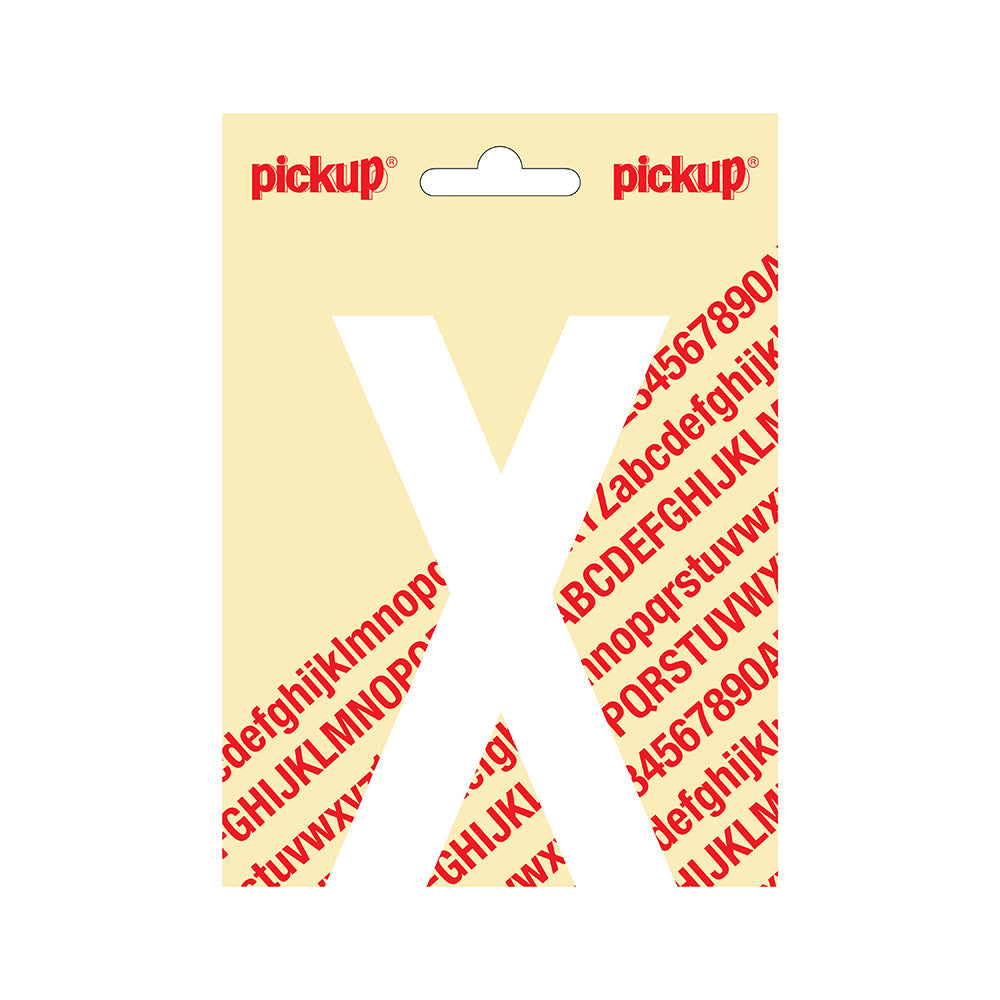 Plakletter Nobel 120mm wit X - Nobel - 31012120X - EAN 8711234232236 - zelfklevend vinyl