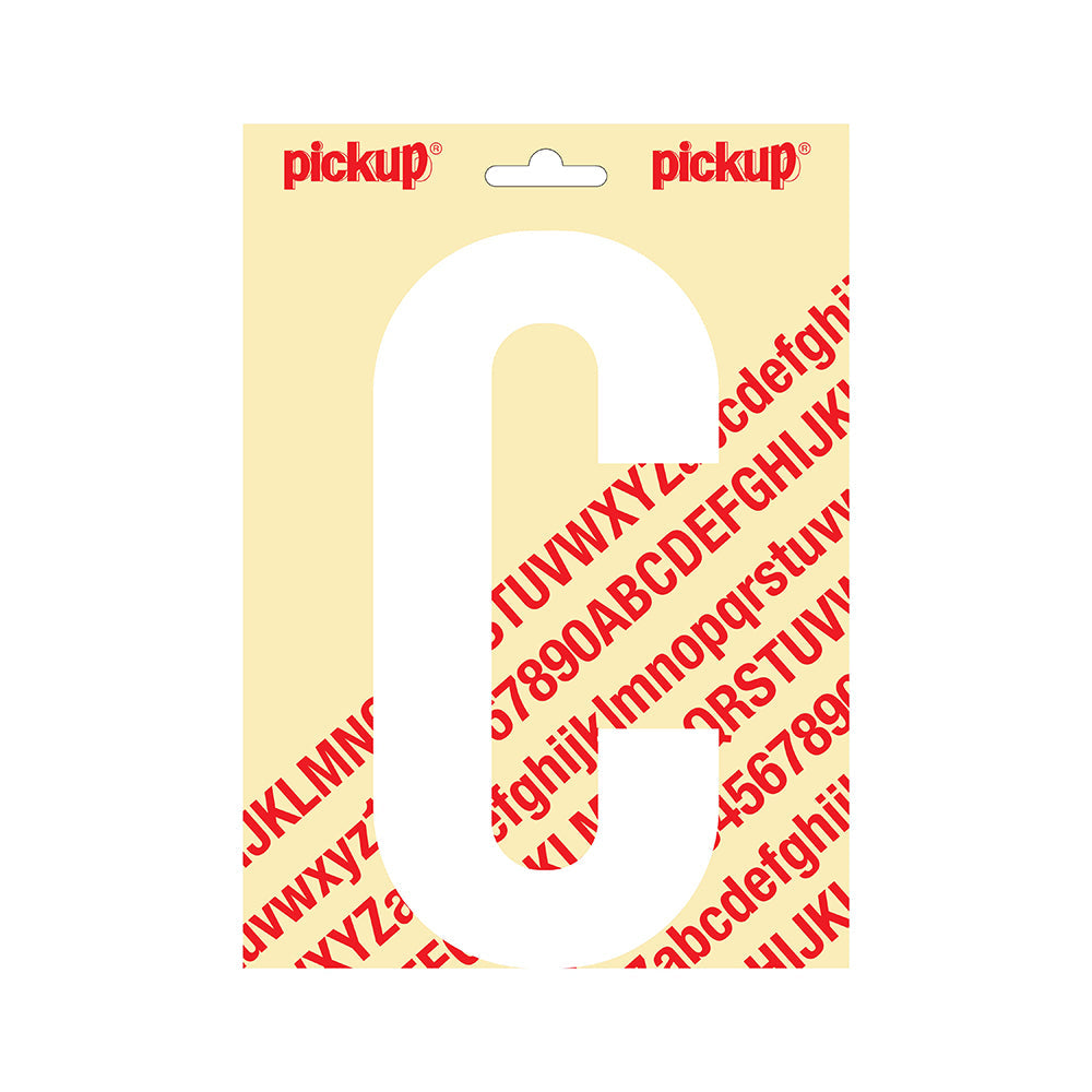 Plakletter Nobel 200mm wit C - Nobel - 31012200C - EAN 8711234252029 - zelfklevend vinyl